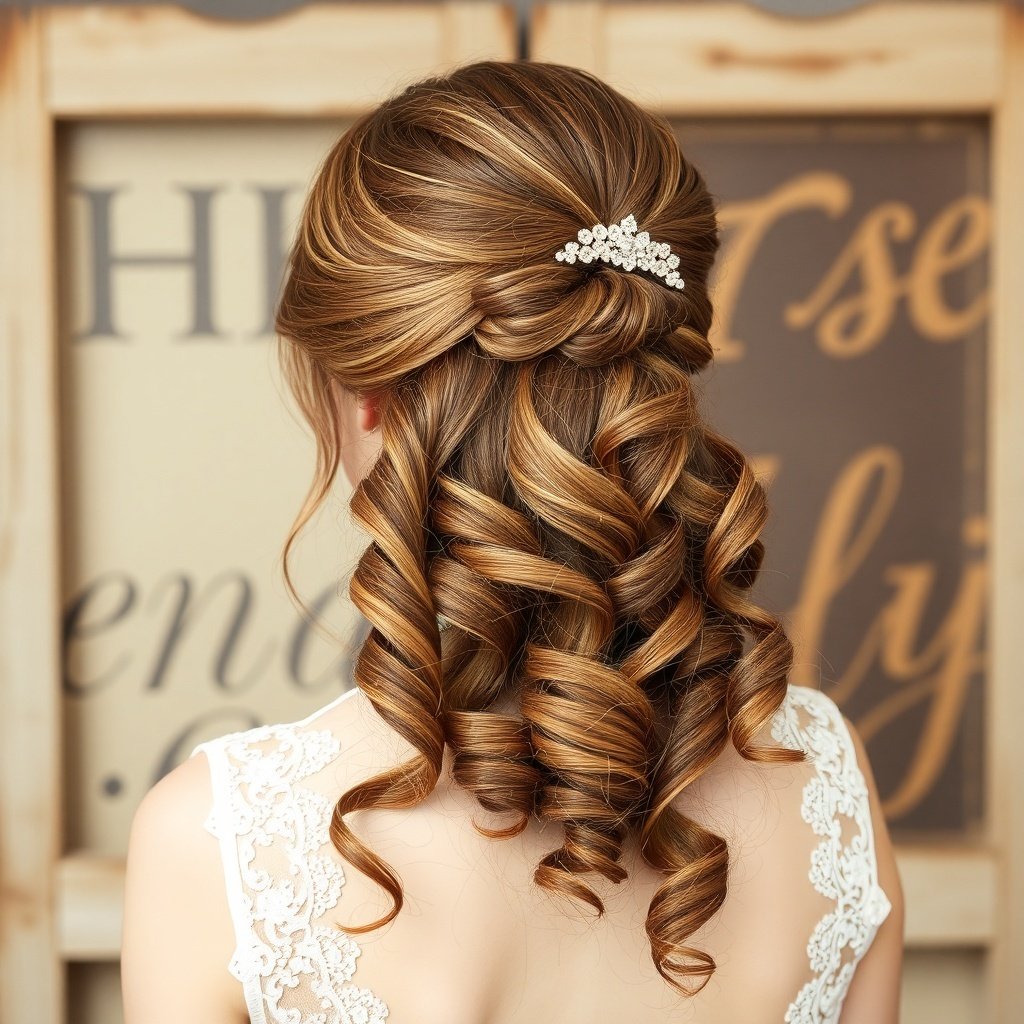 Classic Half Up Half Down Style