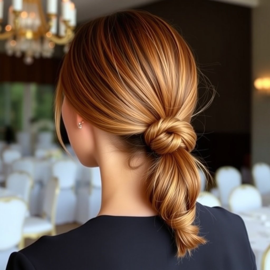Sleek Low Ponytail with a Twist