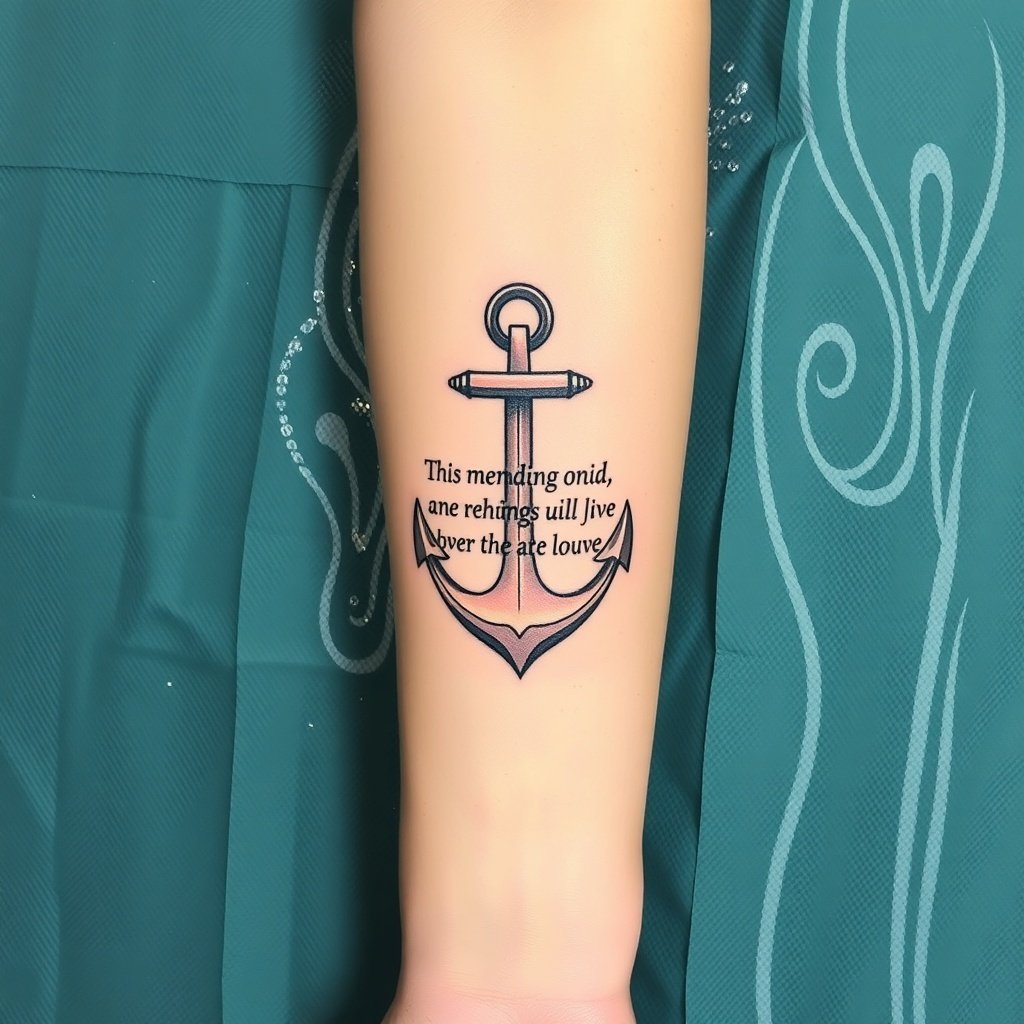 anchor with a short quote