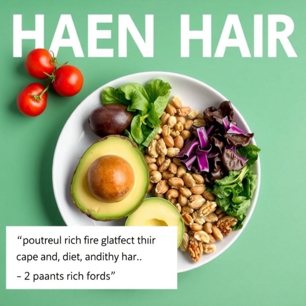 balanced diet for lustrous locks the scene is absent of text le m