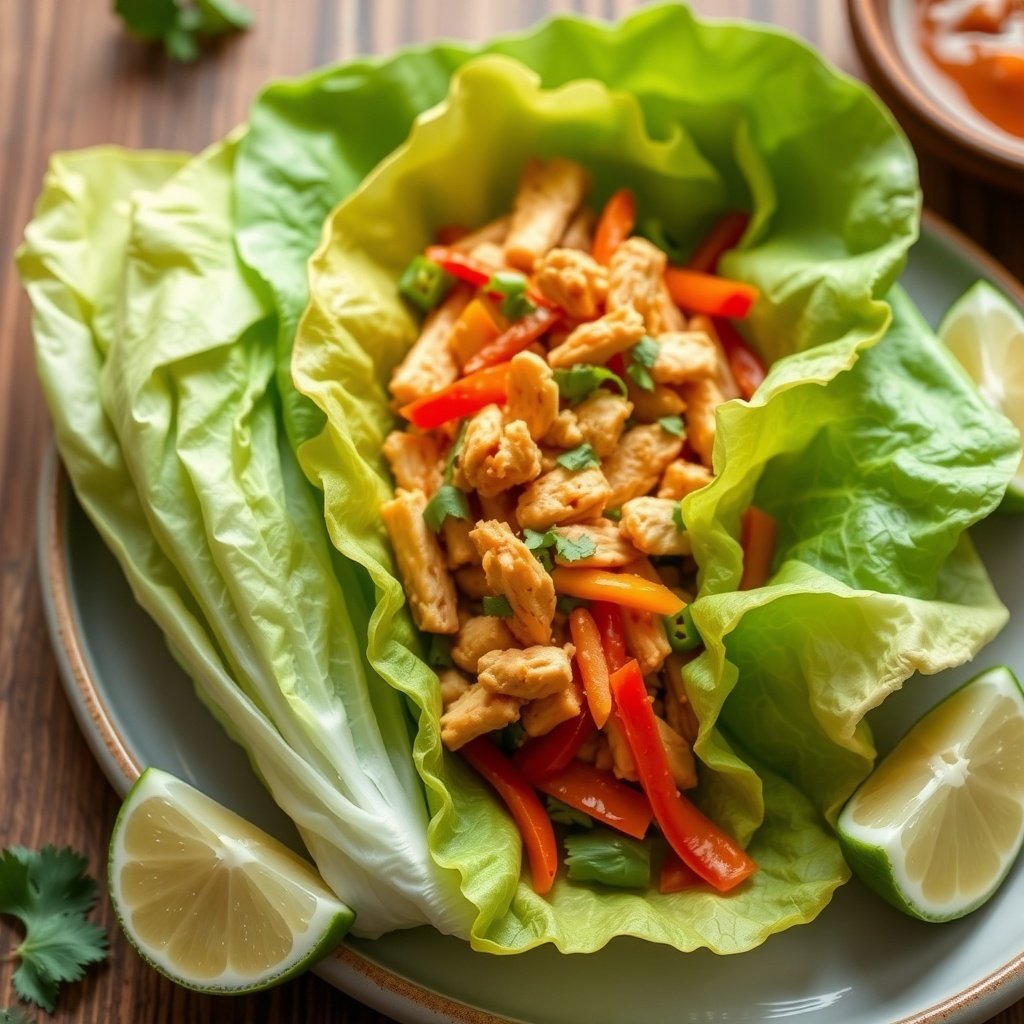 chicken fajita lettuce wraps