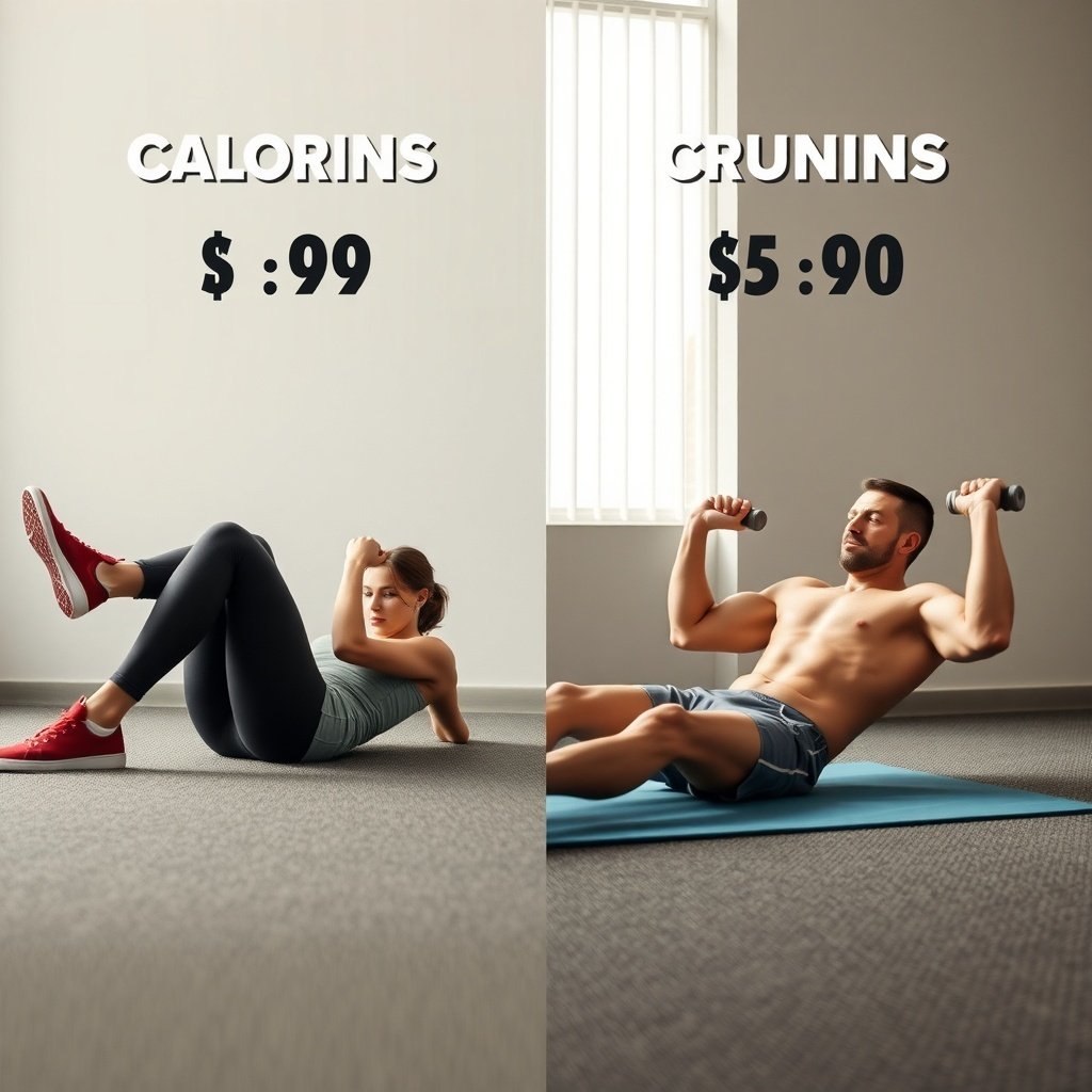 comparing caloric burn sit ups vs crunches