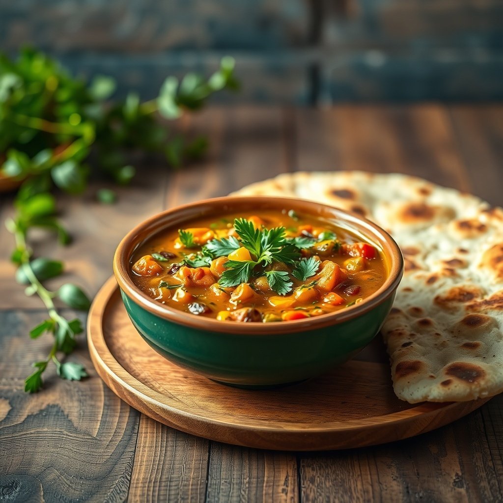 daal with veggie bowl