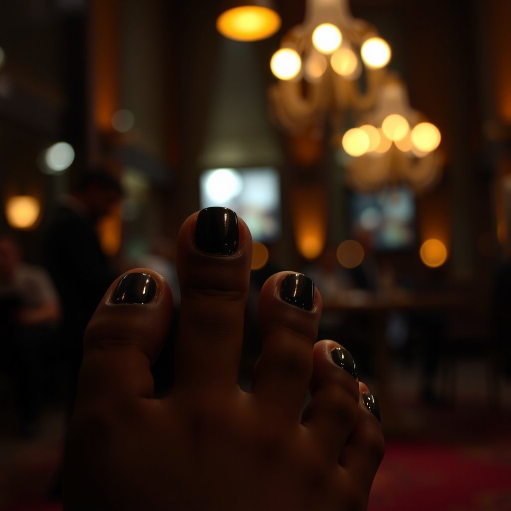 elegant black polish