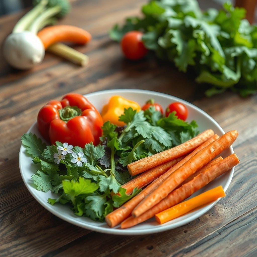 fill half your plate with veggies