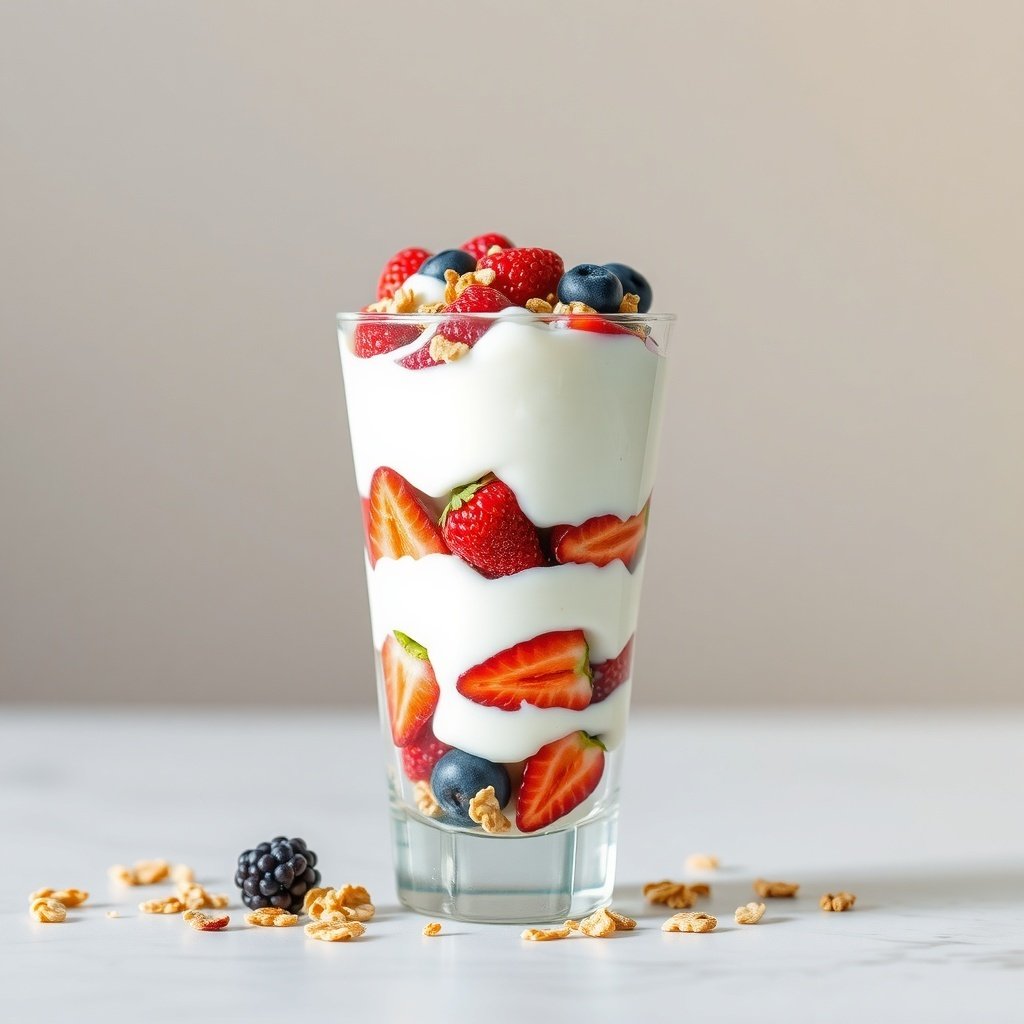 fruit and yogurt parfait