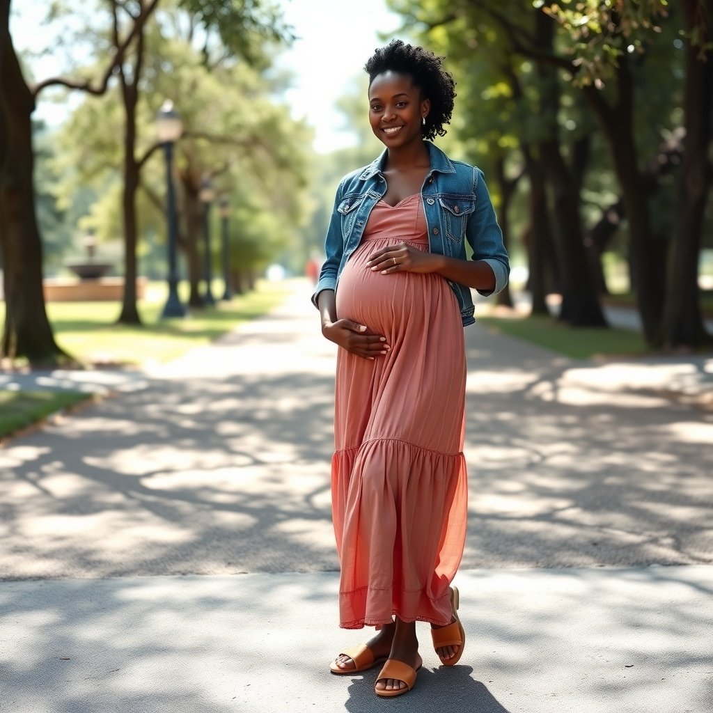 maxi dress denim jacket slides