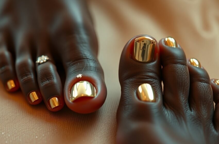 metallic gold accents