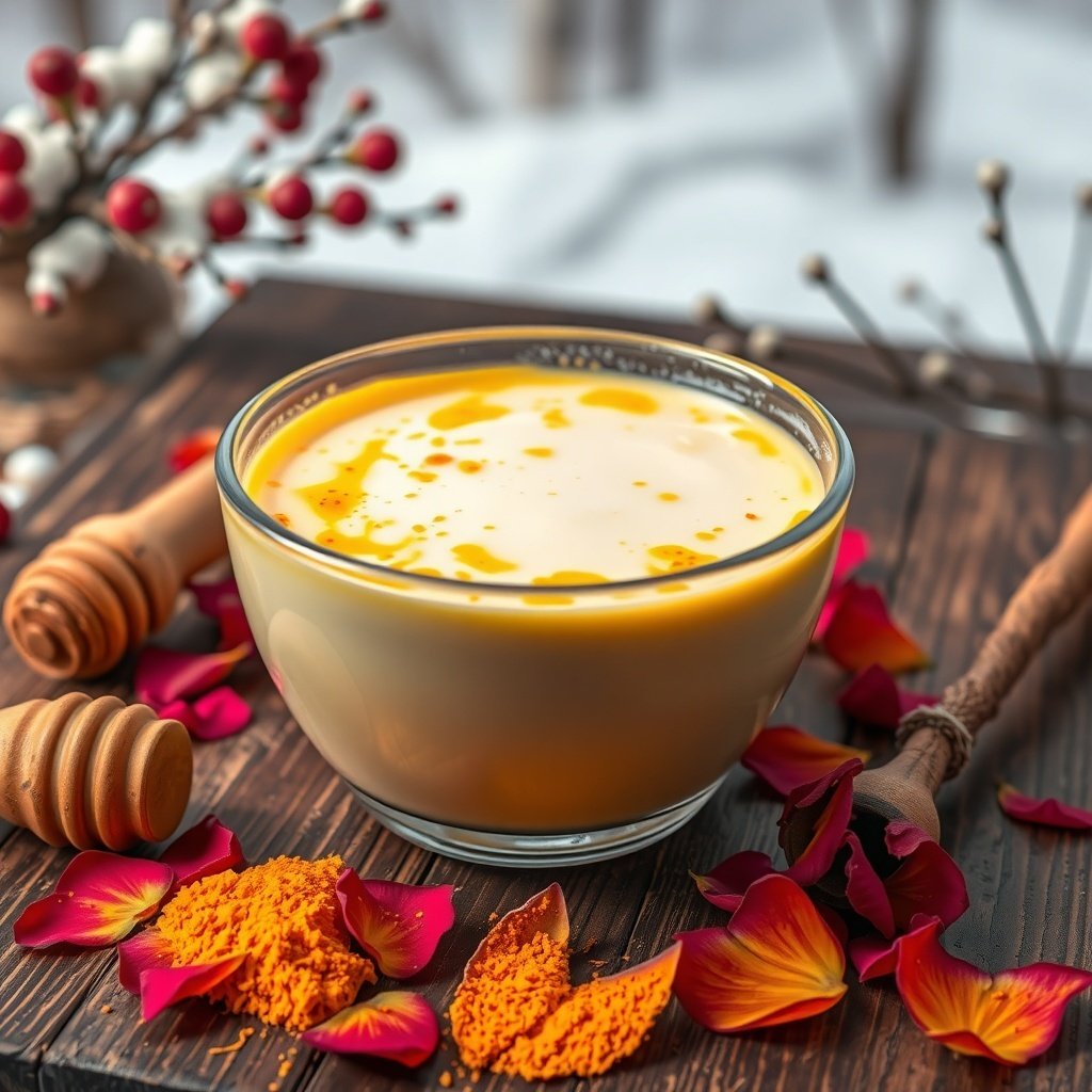 milk cream and turmeric glow pack