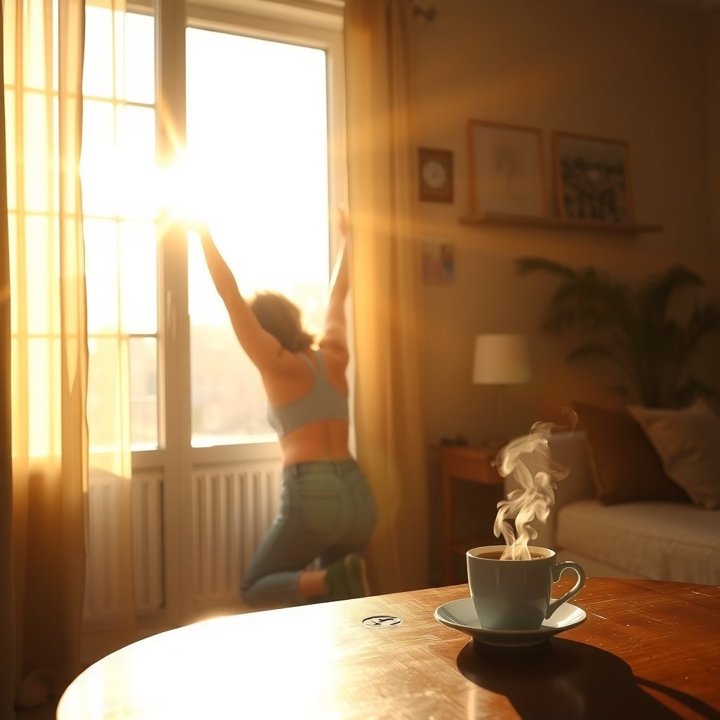 open curtains get to minutes of sunlight