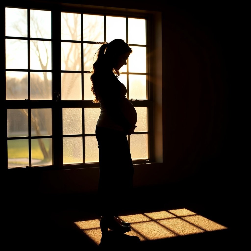 silhouette in natural light