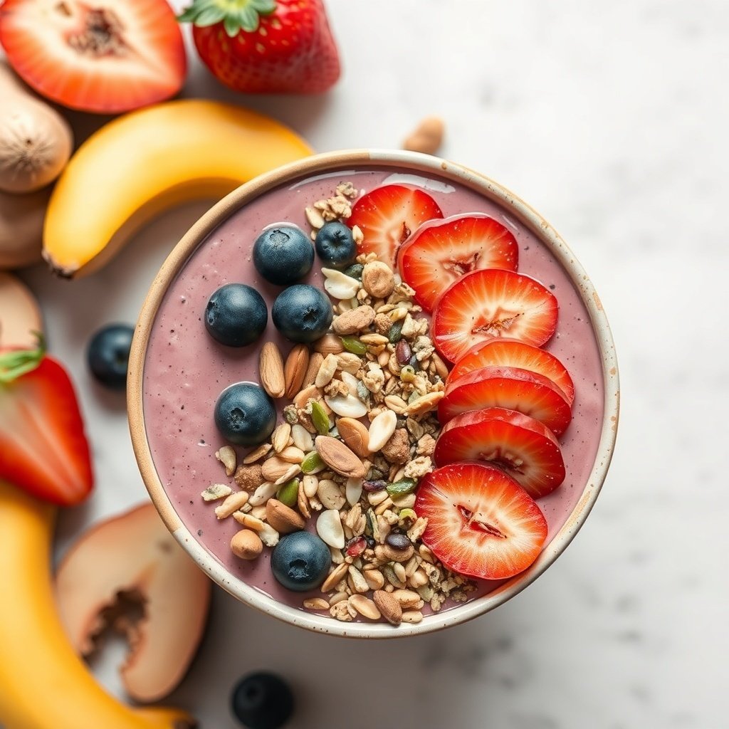 smoothie bowl with toppings