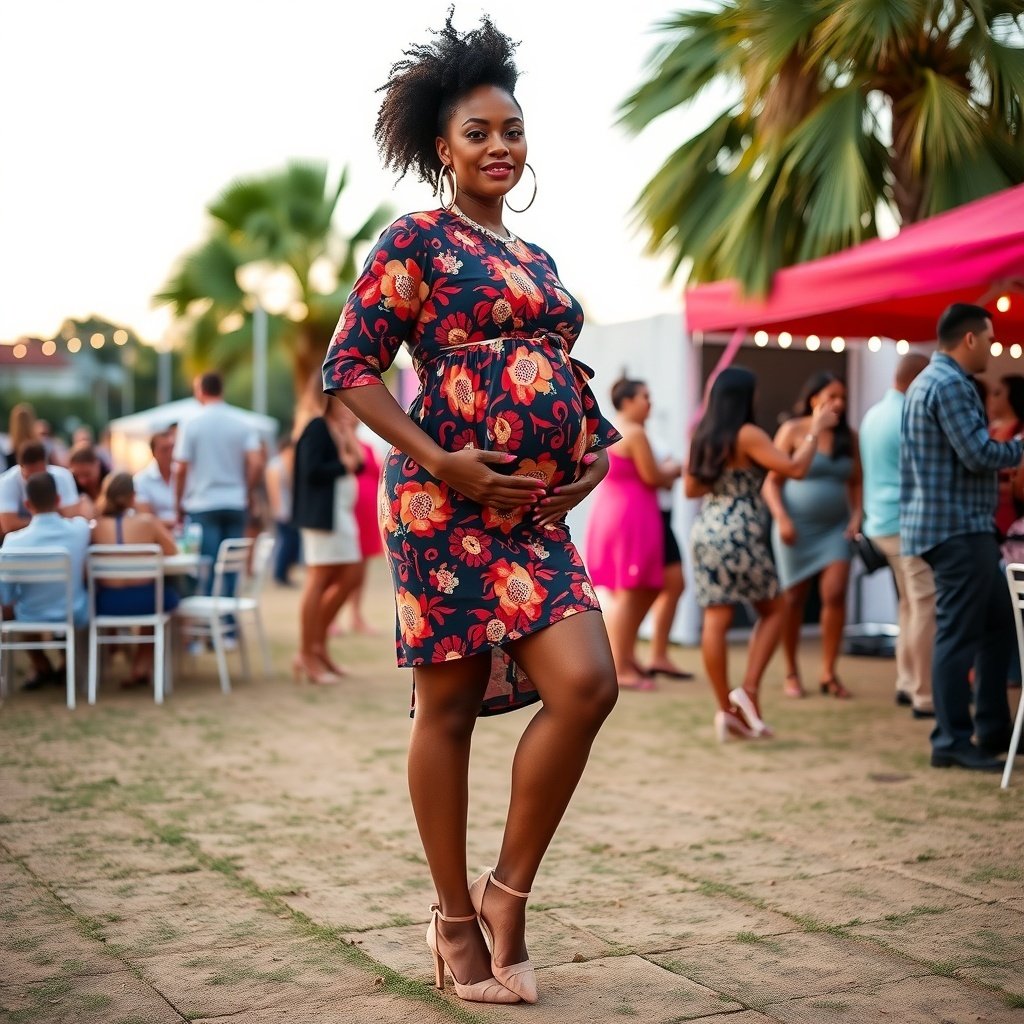 statement dress bold print or bright color simple