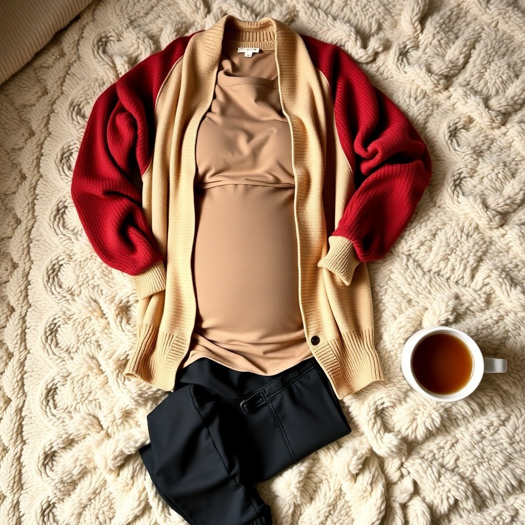 thermal top cardigan maternity joggers