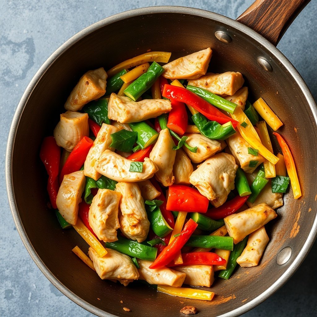 turkey and vegetable stir fry