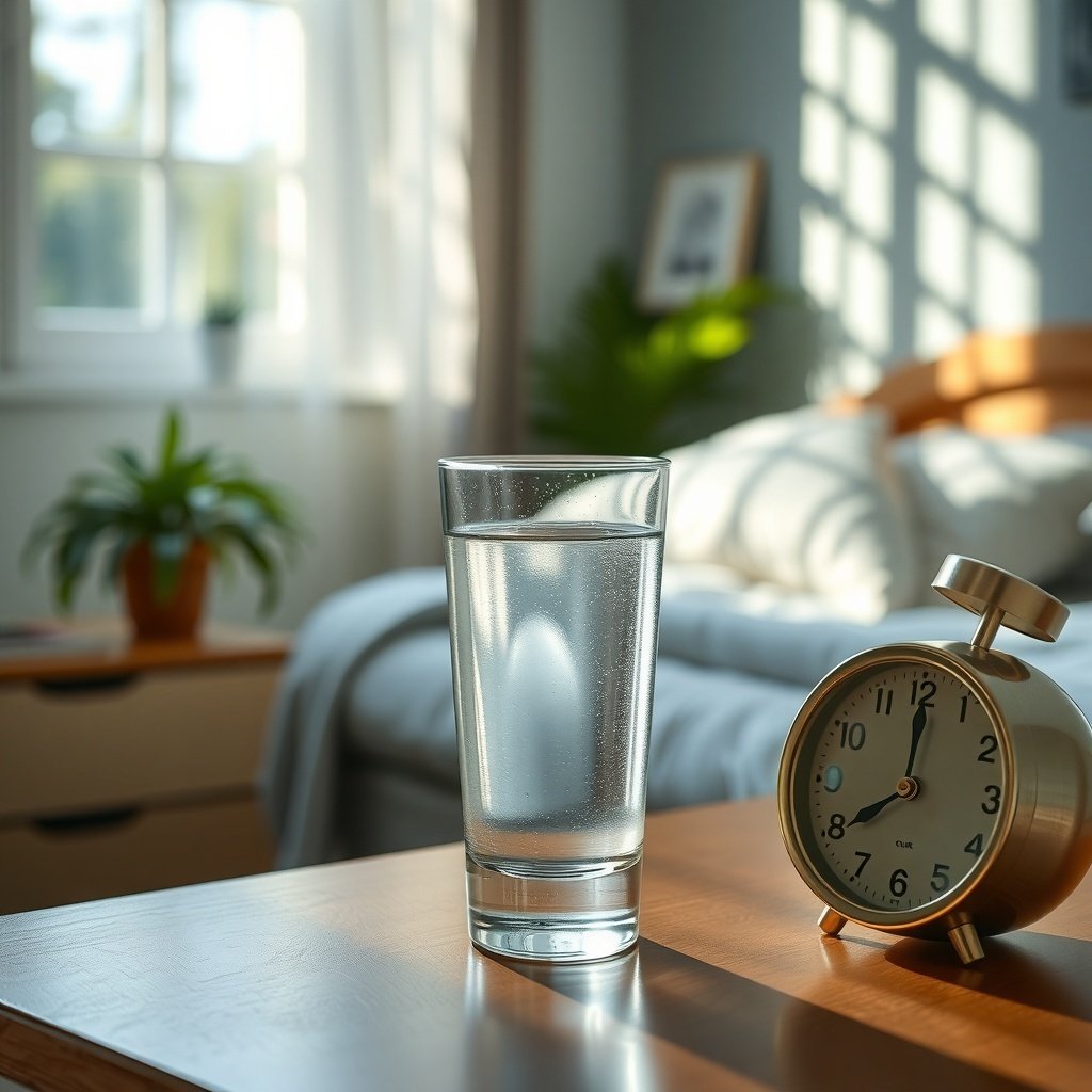 wake up drink a glass of water