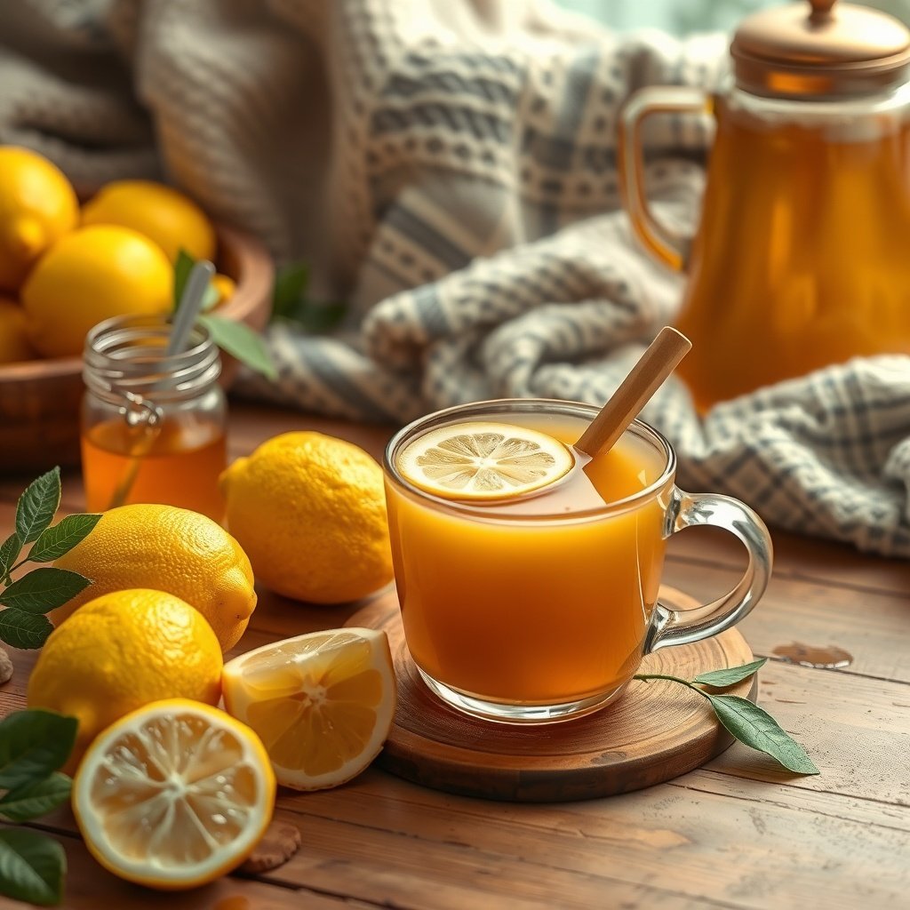 warm lemon and honey drink
