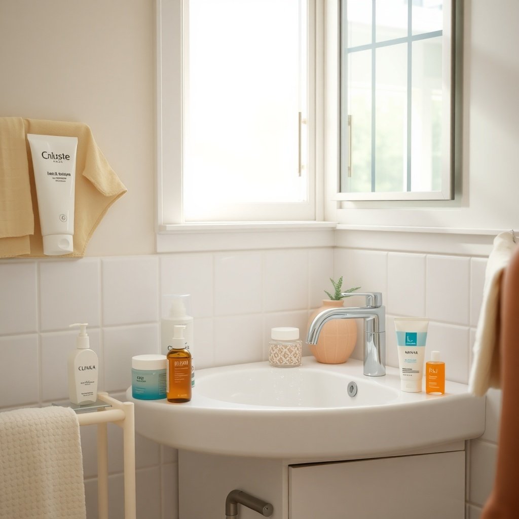 wash up and do basic skincare