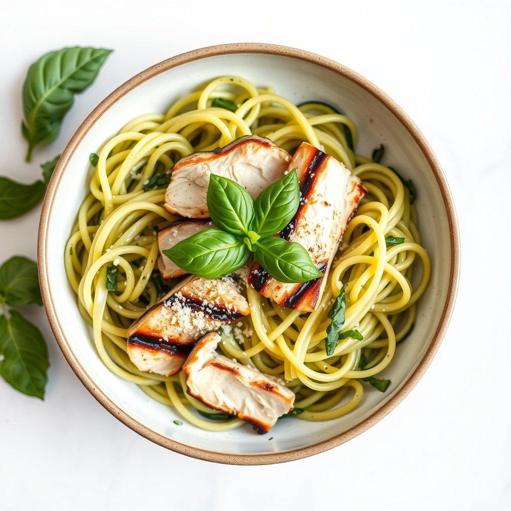 zucchini noodles with grilled chicken