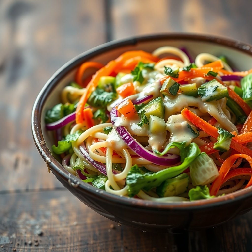zucchini or cabbage noodle bowl