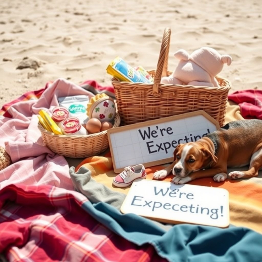 beach or park picnic flat lay