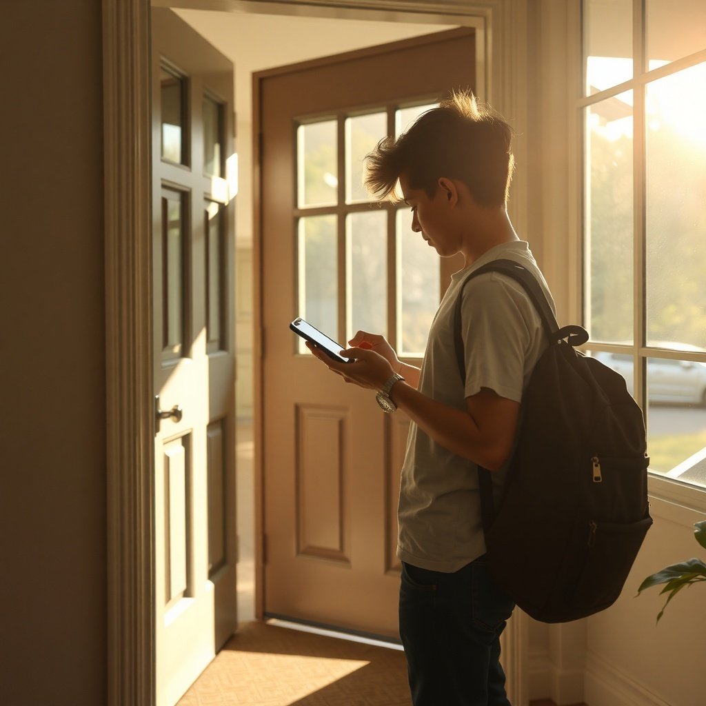 leave early do a quick final check phone keys wall