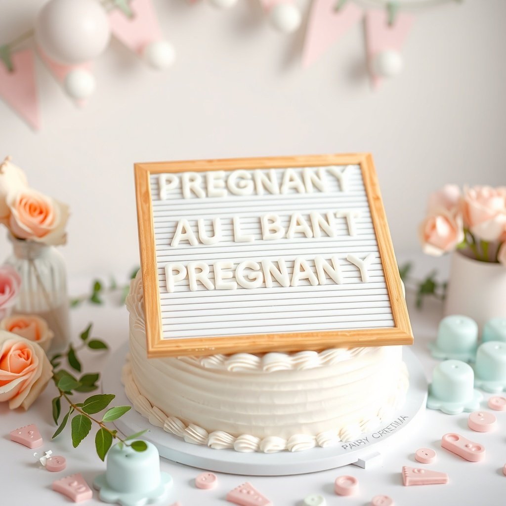 letter board style cake