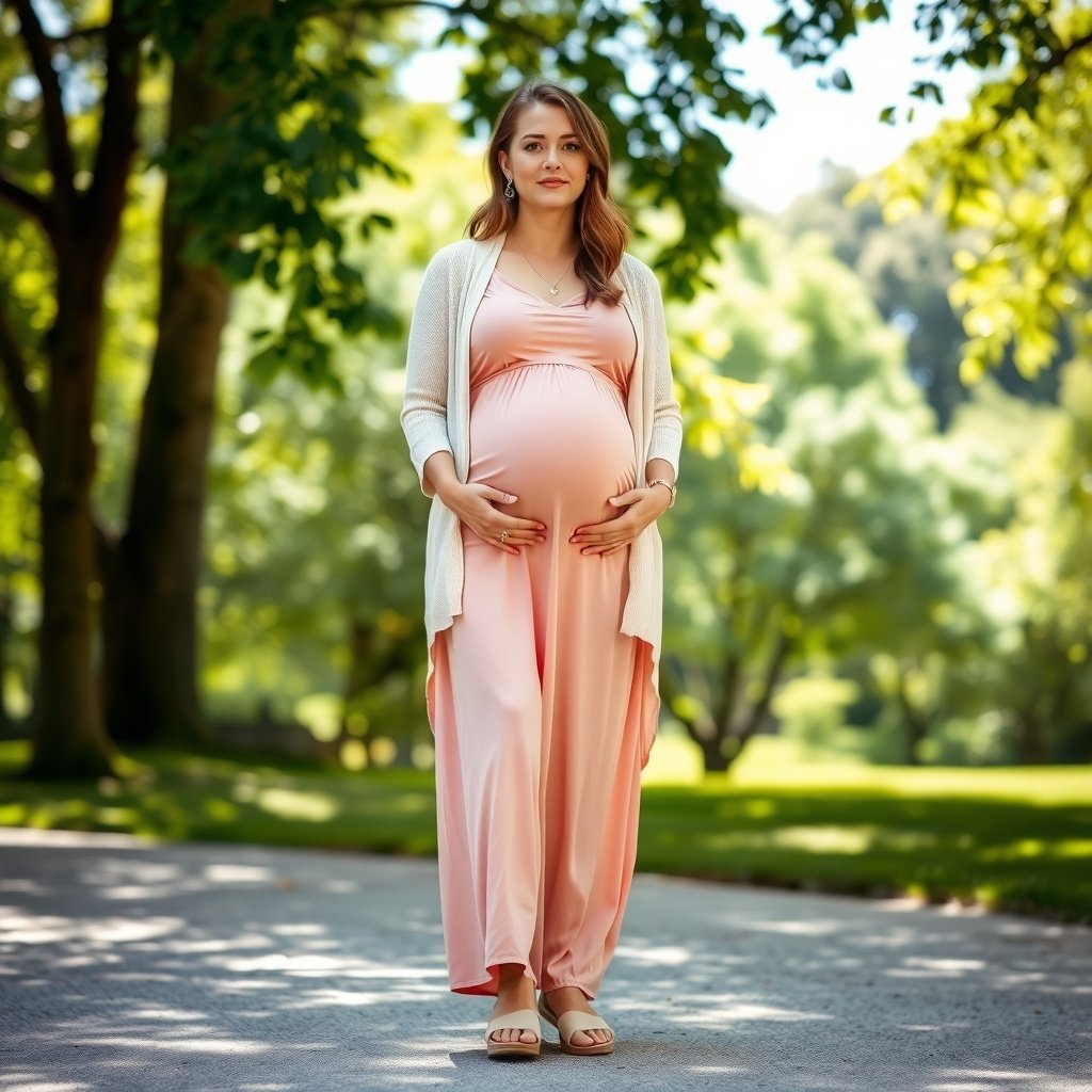 loose maxi dress light cardigan sandals