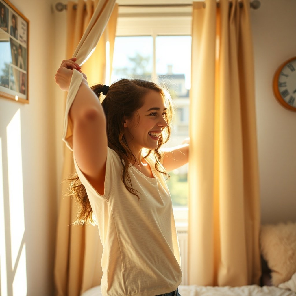 open curtains and get sunlight minutes