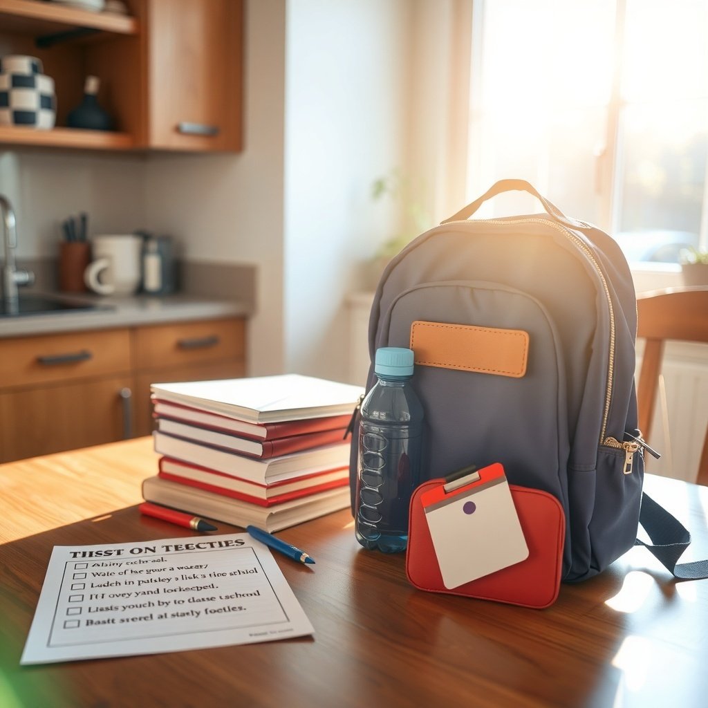 pack bag checklist books homework bottle lunch id