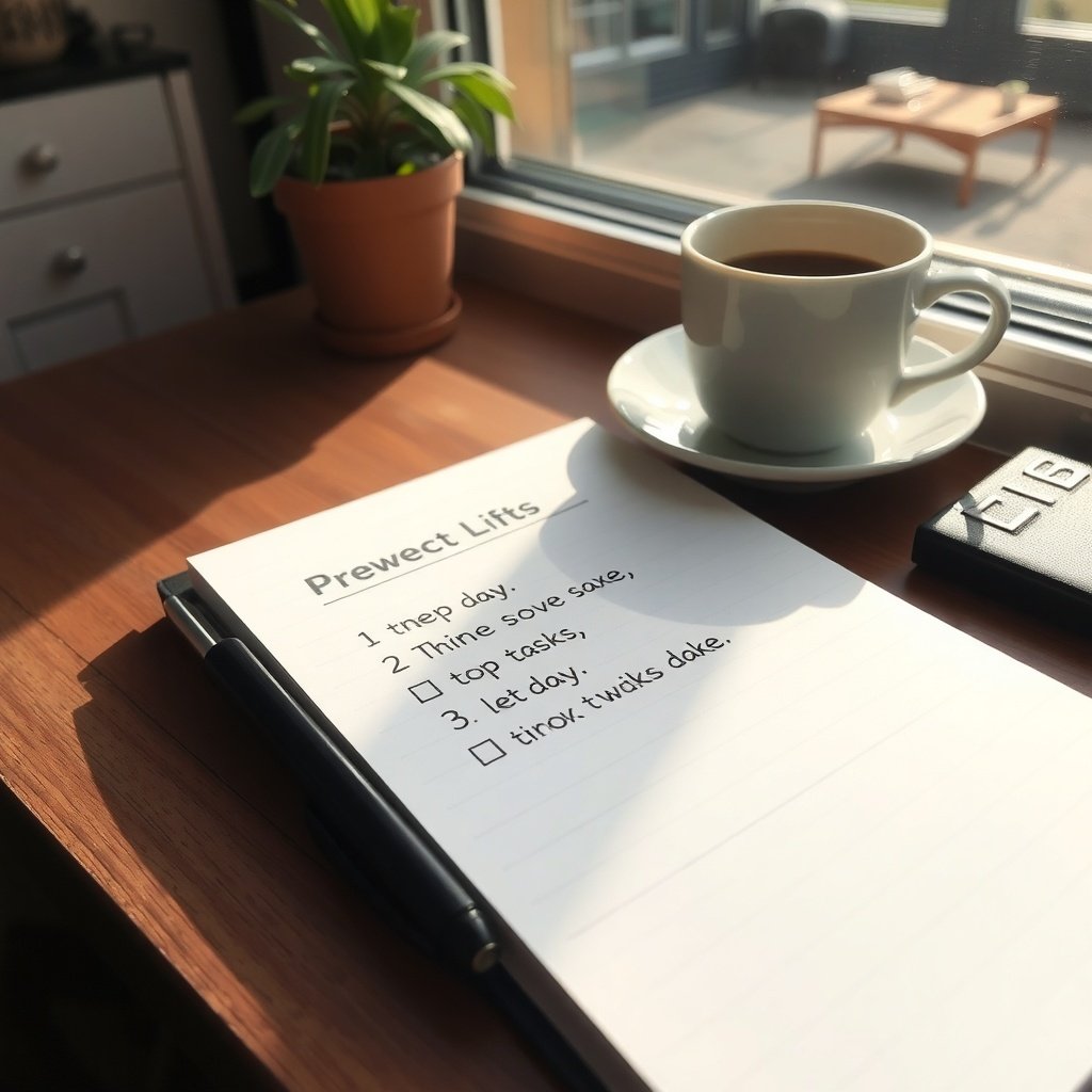 quick plan write your top tasks for the day