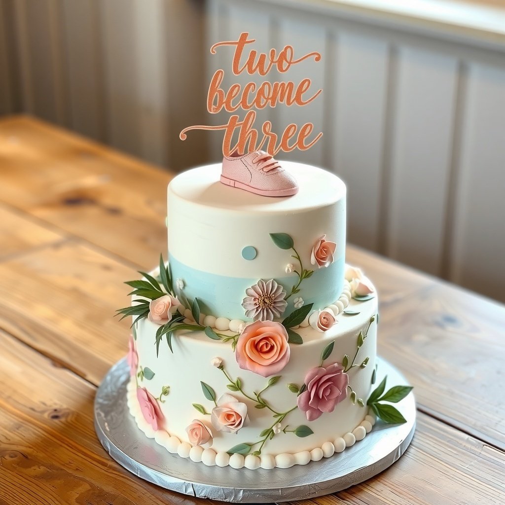 two become three cake