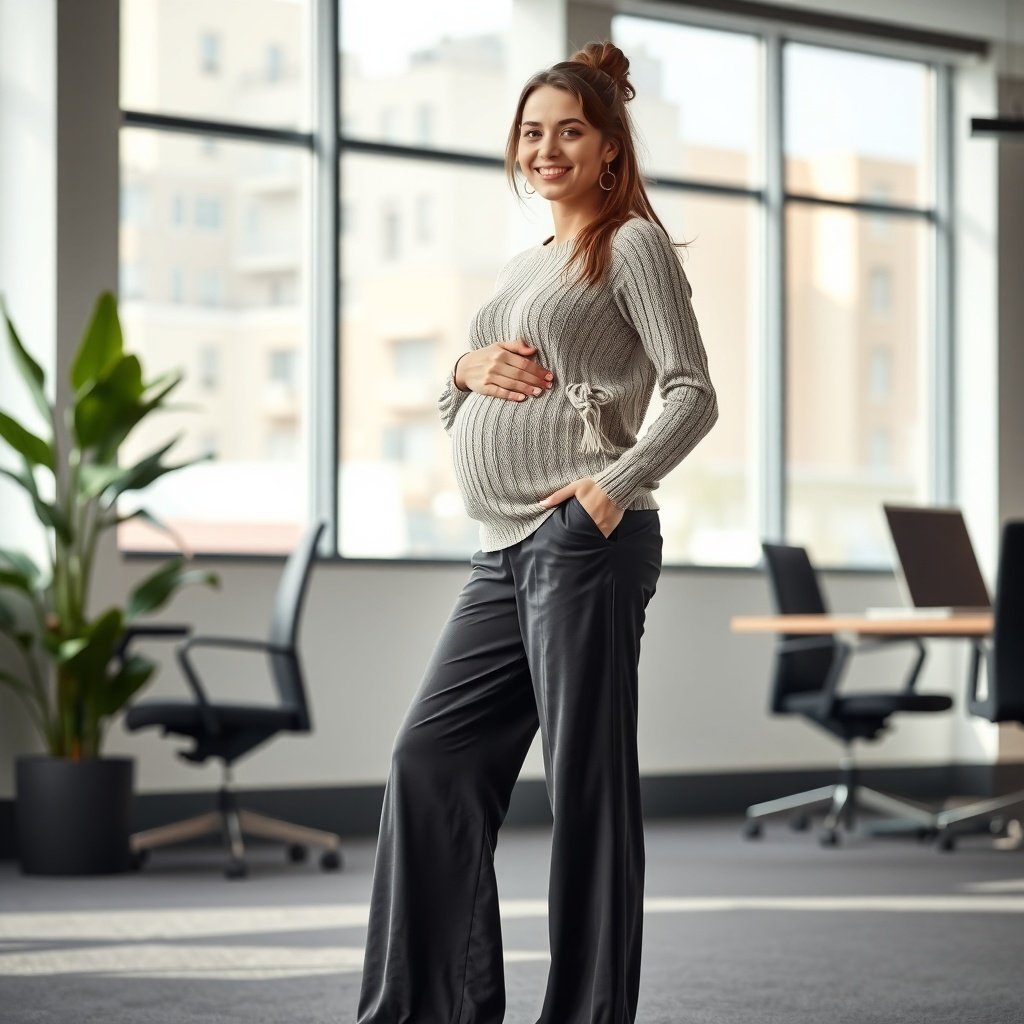 wide leg pants with a knit top