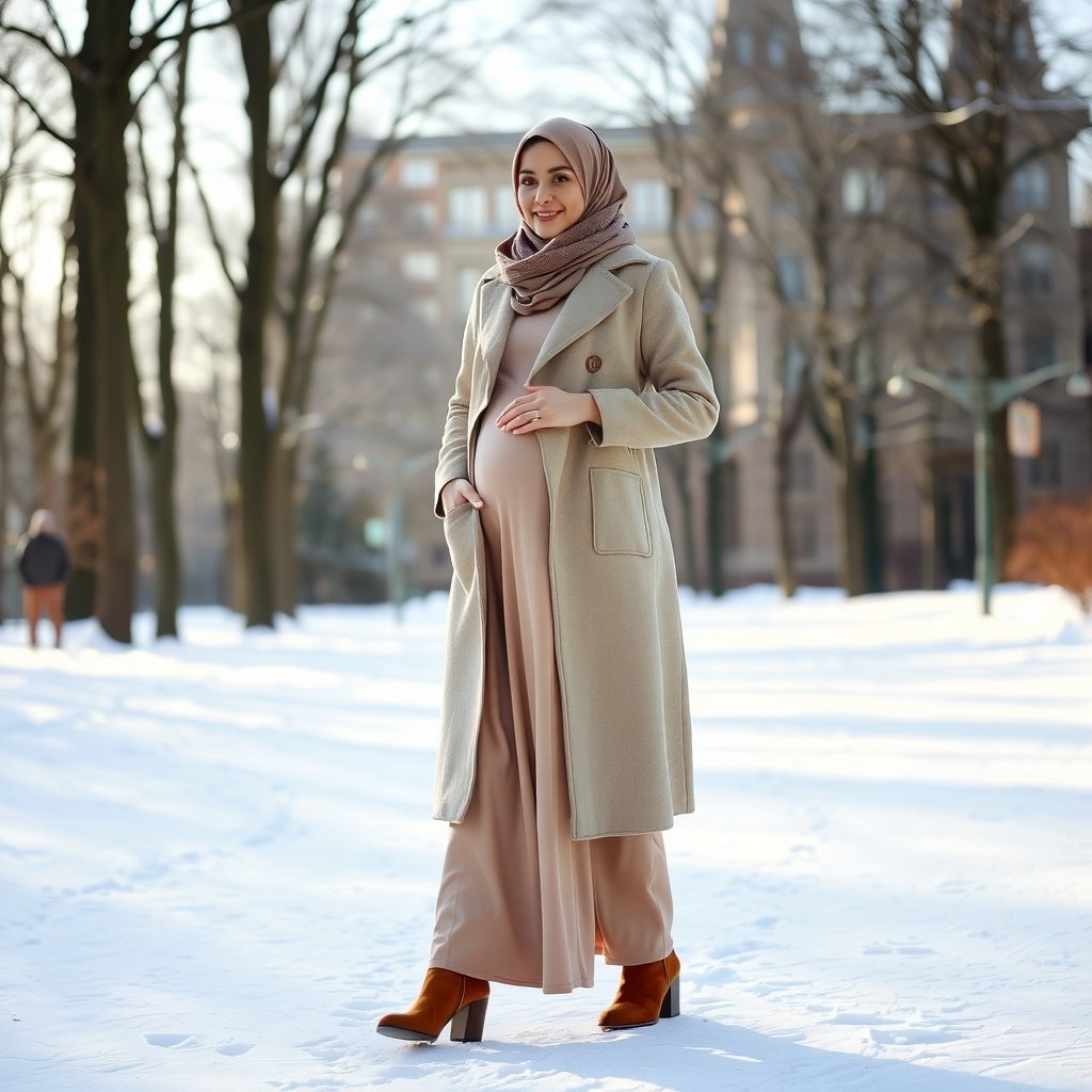 winter option long coat warm maxi dress ankle boot