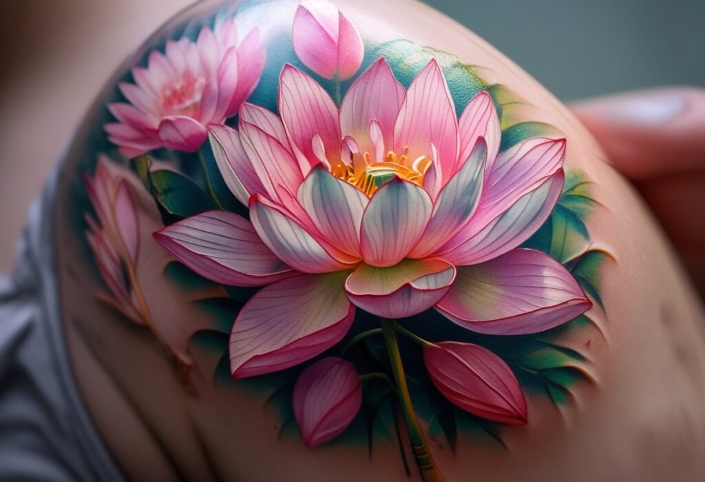 Lotus Flower Tattoo Symbol of Spiritual Awakening