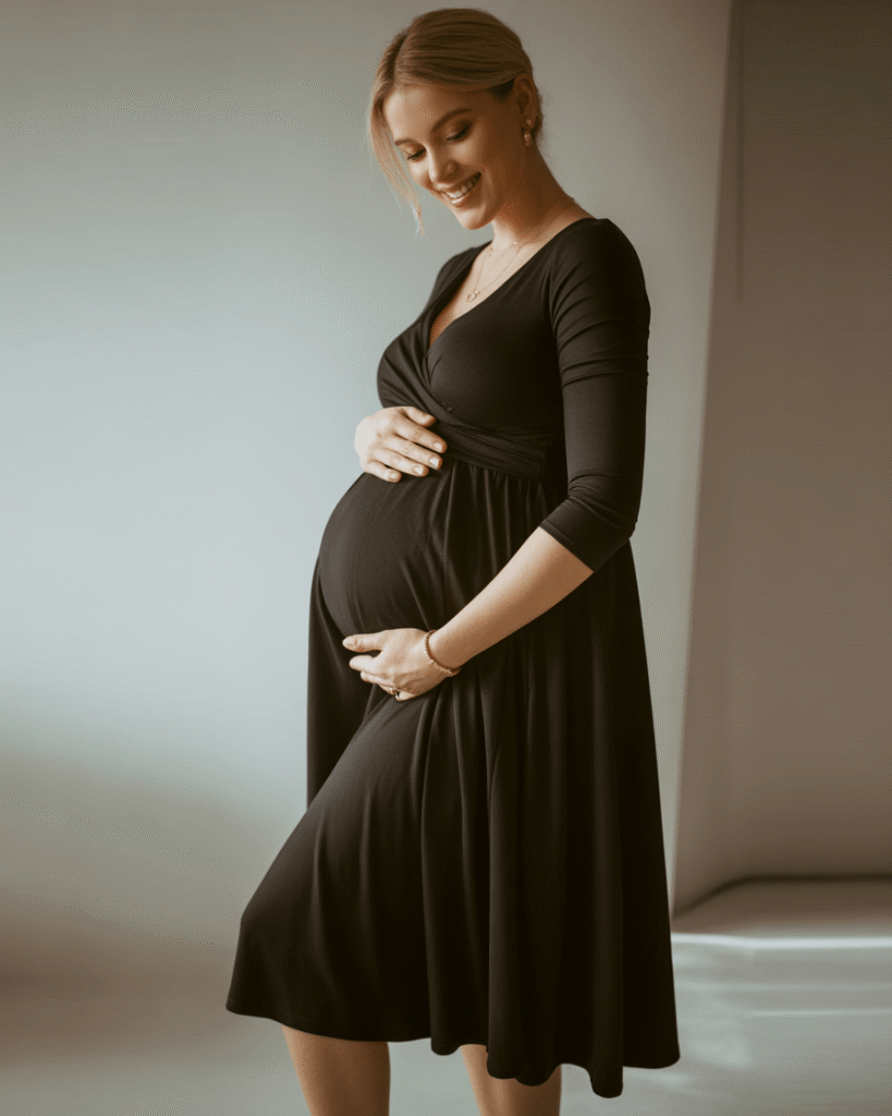 A Black Dress for a Chic and Elegant Announcement