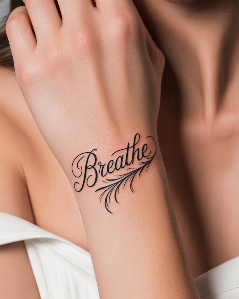 “Breathe” Tattoo A Reminder to Come Back to Yourself