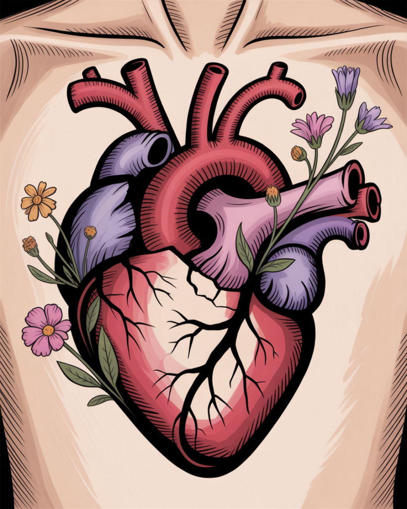 Broken Heart With Flowers Tattoo Beauty After Heartbreak