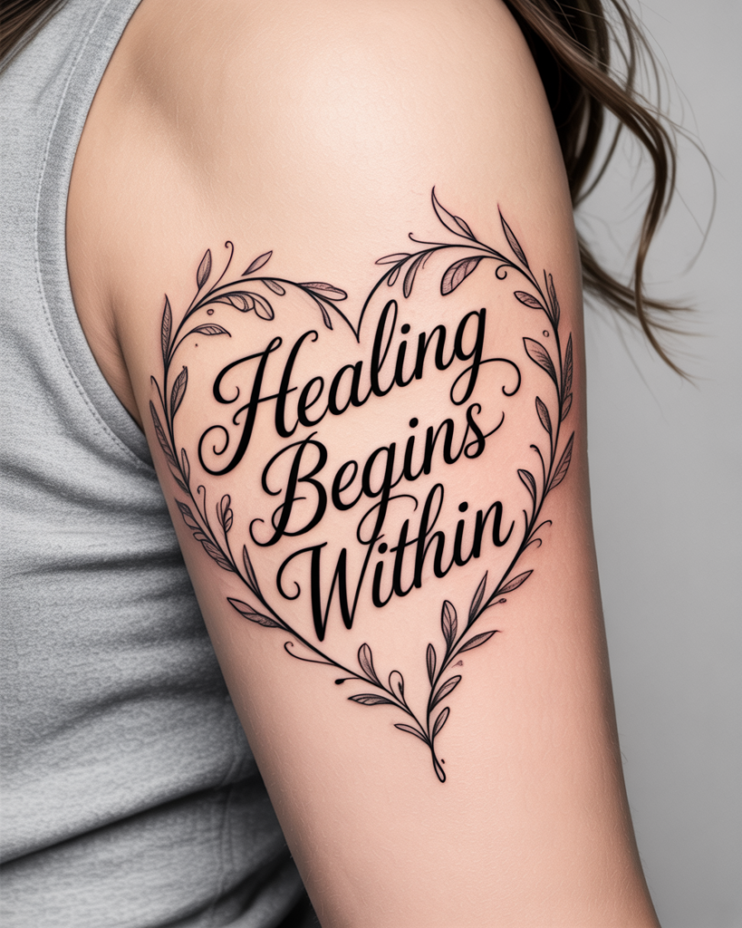 Heart With Quote Tattoo