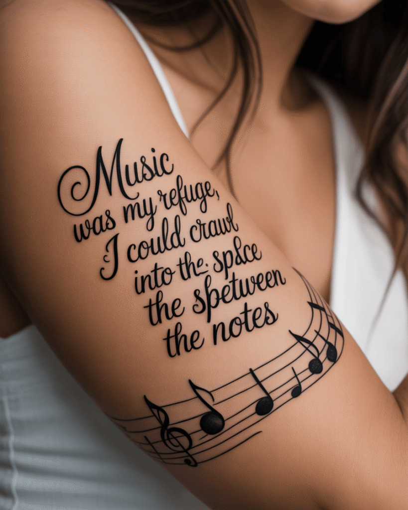Lyric Tattoo From a Song That Helped You Heal
