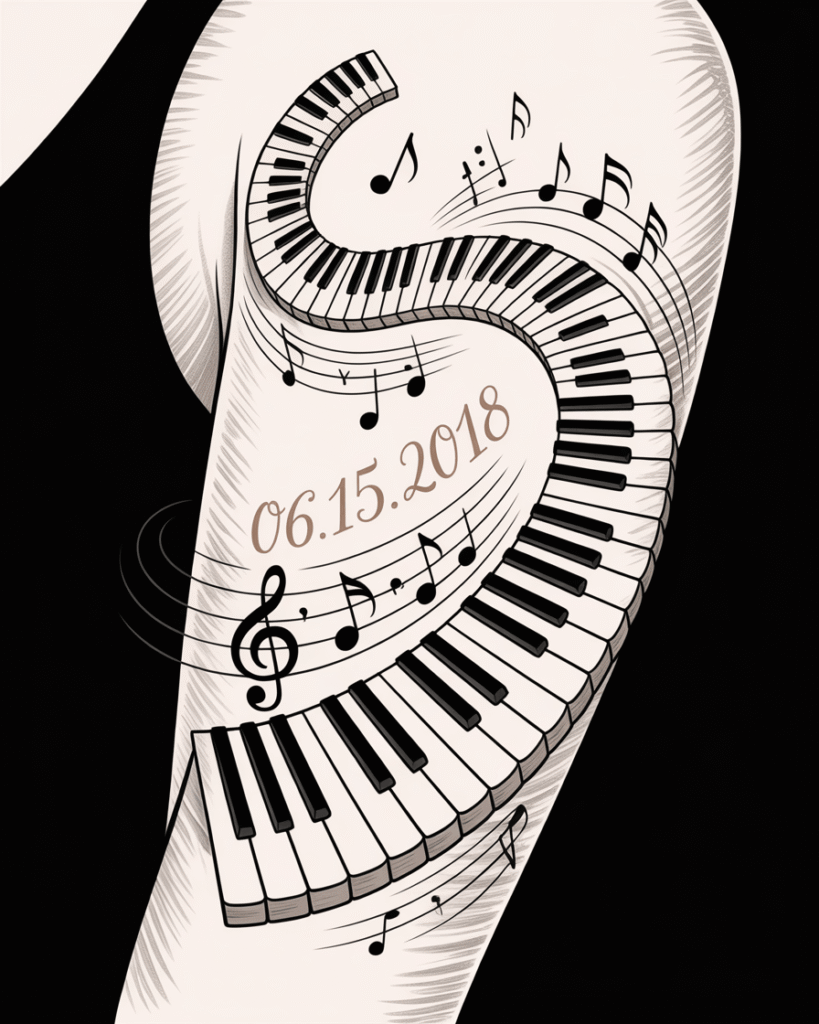 Piano Keys With a Meaningful Date