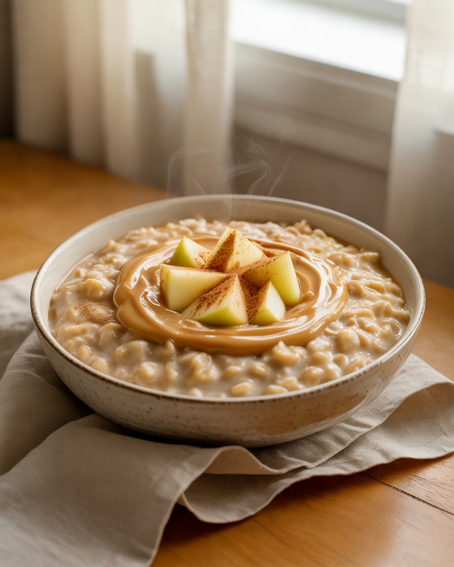 Apple-Cinnamon-Peanut-Butter-Oatmeal