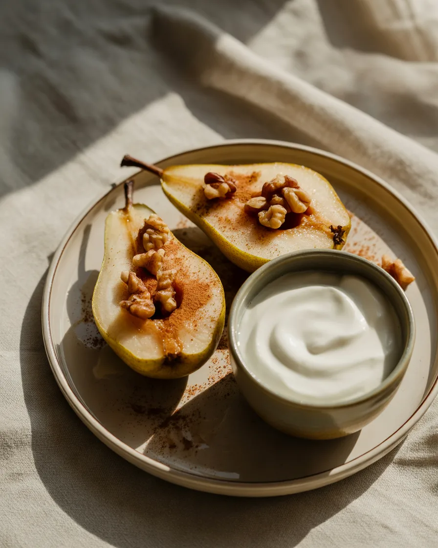 Baked-Pears-with-Cinnamon-Walnuts-and-Plain-Yogurt