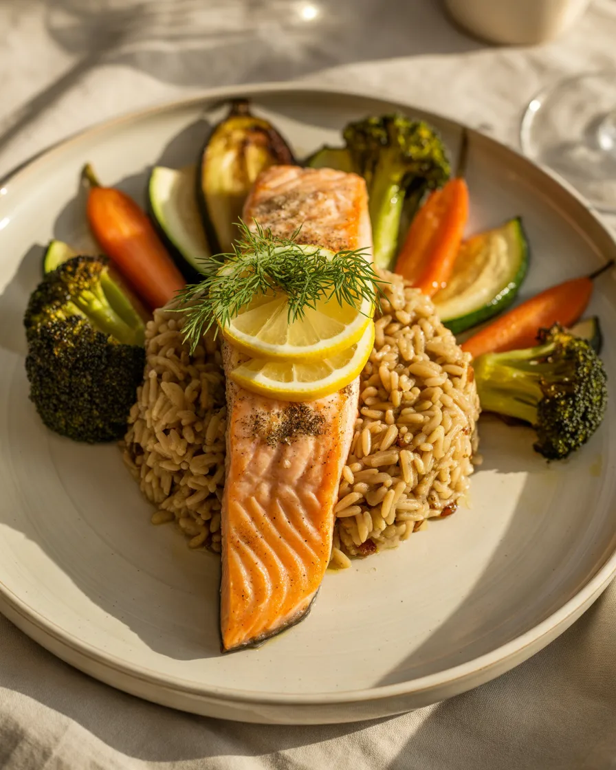Baked-Salmon-With-Roasted-Vegetables