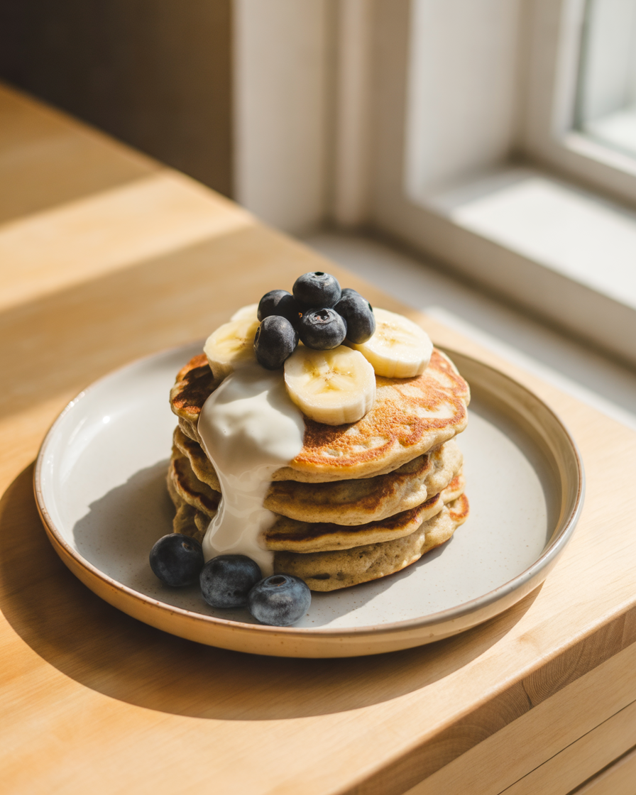 Banana-Oat-Blender-Pancakes
