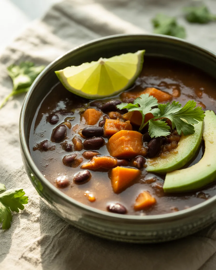 Black-Bean-and-Sweet-Potato-Soup-for-a-Hearty-Meat-Free-Meal