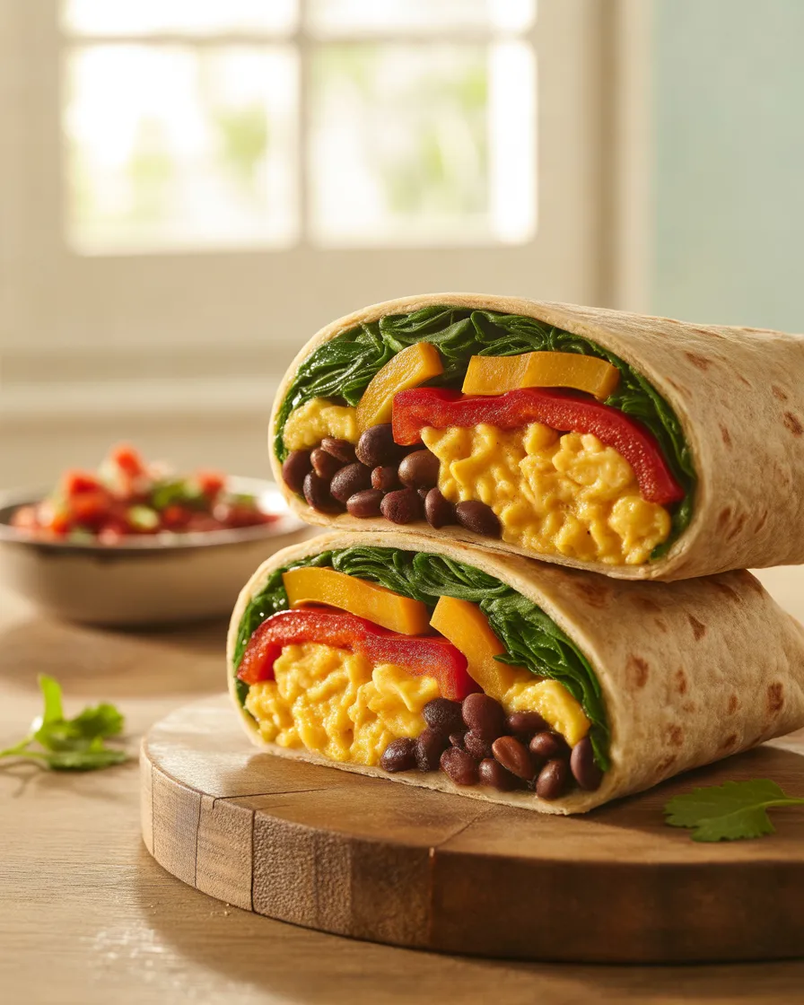 Black-Bean-and-Vegetable-Breakfast-Burrito
