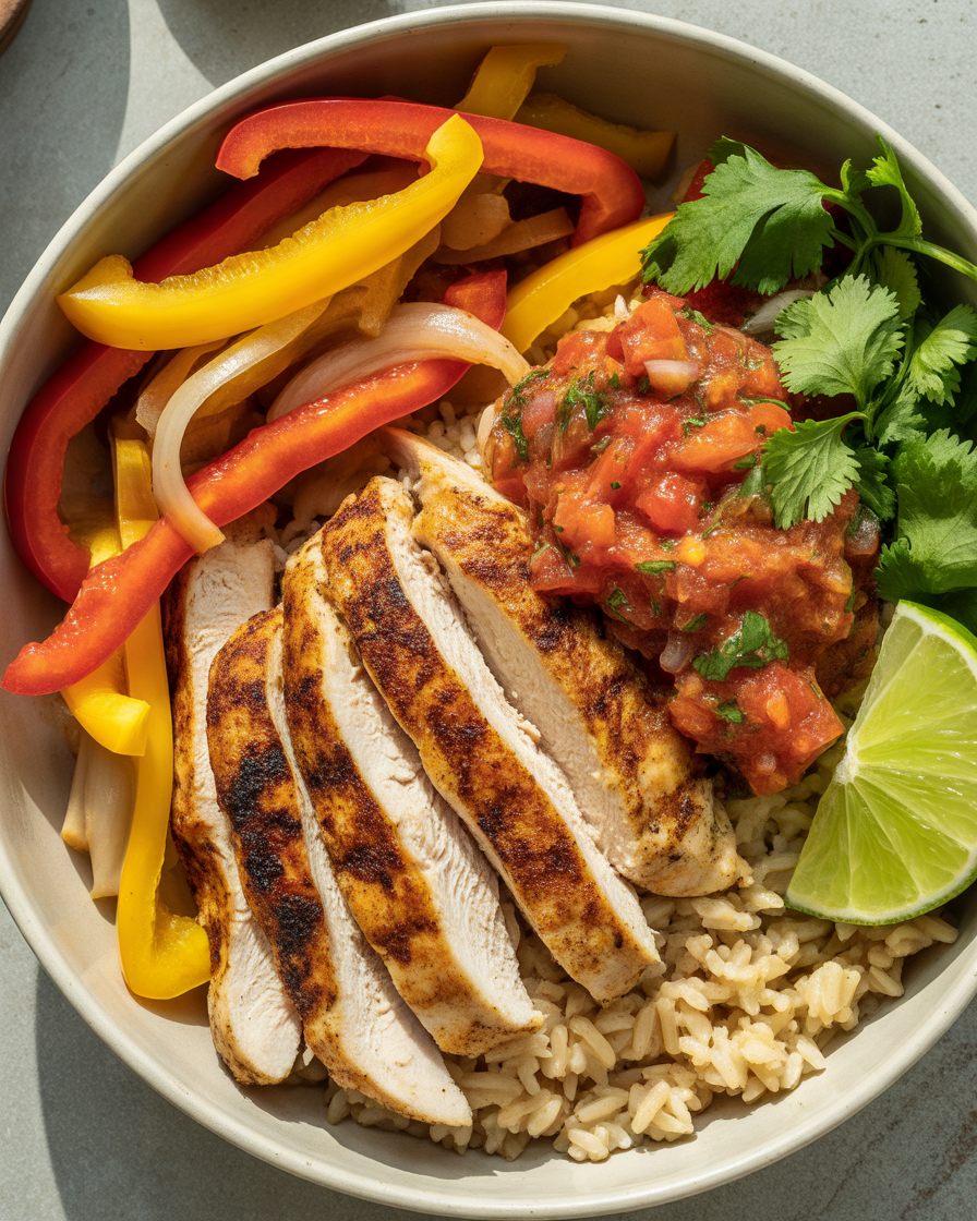 Chicken-Fajita-Bowl-With-Fresh-Salsa