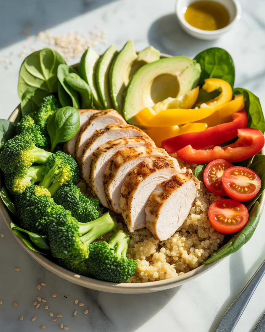 Chicken-Quinoa-Power-Bowl-With-Vegetables