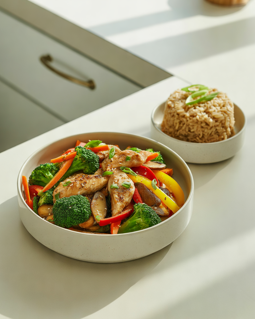 Chicken-Vegetable-Stir-Fry-With-Brown-Rice
